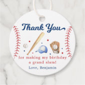 Étiquettes Cadeau Rookie de baseball de l'année Premier anniversaire (Devant)