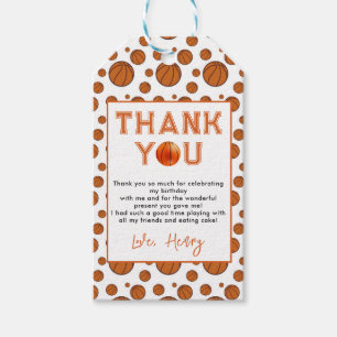 Étiquettes-cadeau Rookie de l'année 1er anniversaire de basket-ball