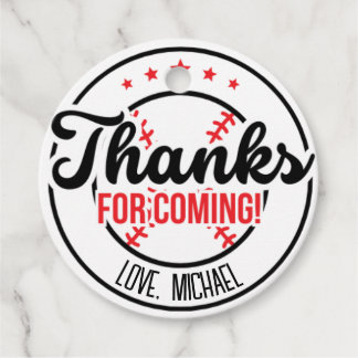 Étiquettes Cadeau Rookie de l'année Baseball fête d'anniversaire