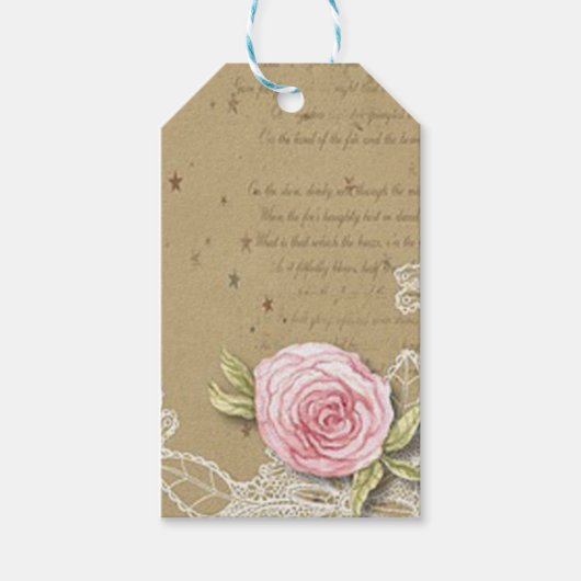 Étiquettes-cadeau Rose (Devant)