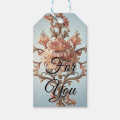 Étiquettes-cadeau Rose Baroque  Élégance (Devant)