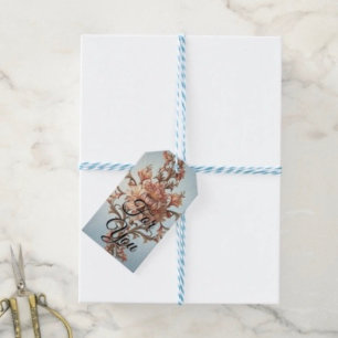 Étiquettes-cadeau Rose Baroque Élégance