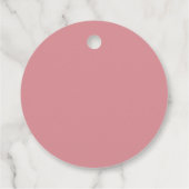 Étiquettes Cadeau Rose Bébé Simple Foncé Bébé En Fleur Douche (Dos)