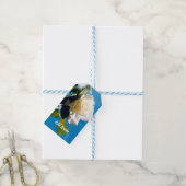 Étiquettes-cadeau Rose blanche Beauté sous ciel bleu (Avec de laficelle)