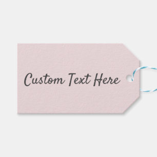 Étiquettes-cadeau Rosé clair clair et uni