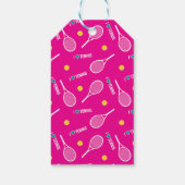 Étiquettes-cadeau Rose clair J'aime le tennis (Dos)