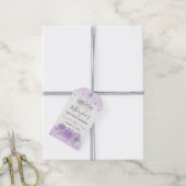 Étiquettes-cadeau Rose clair violet Mercis  argent  Favoriser (Avec de la ficelle)