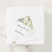 Étiquettes Cadeau Rose d'albâtre aquarelle PixDezines (En situation)