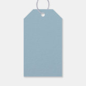 Étiquettes-cadeau Rose d'aquarelle Merci Mariage bleu Dusty (Dos)