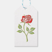 Étiquettes-cadeau Rose de couleur simple (Devant)