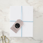 Étiquettes-cadeau Rose de description du produit du logo de la socié (Avec de laficelle)