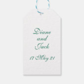 Étiquettes-cadeau Rose et Berry Mariage de tiges d'aquarelle (Dos)