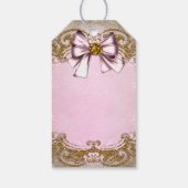 Étiquettes-cadeau Rose et or (Dos)