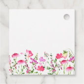 Étiquettes Cadeau Rose Fleur Sauvage Script de Remerciement pour Bab (Dos)