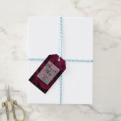 Étiquettes-cadeau Rose foncé magenta rouge bordeaux (Avec de laficelle)