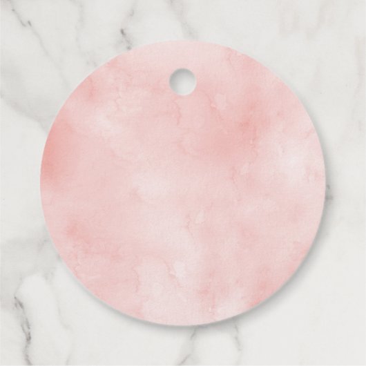 Étiquettes Cadeau Rose Garden Girl Baptême rose et or (Dos)