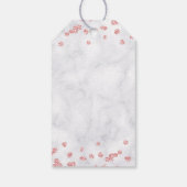 Étiquettes-cadeau Rose Gold 60e anniversaire Merci Glam Marbre (Dos)