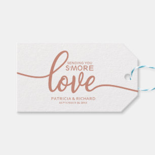 Étiquettes-cadeau Rose Gold Calligraphy S'more Love Favoriser Tags