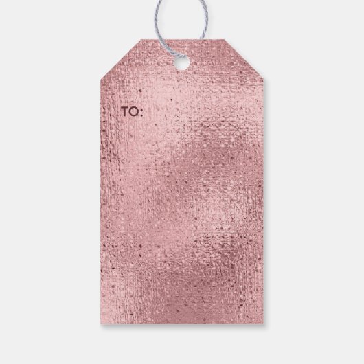 Étiquettes-cadeau Rose Gold Christian Christmas Scripture - Ajouter  (Dos)