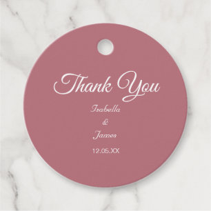Étiquettes Cadeau Rose Gold Merci