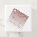 Étiquettes Cadeau Rose Gold Parties scintillant Drip 18th Birthday P<br><div class="desc">Ces chic et élégantes étiquettes de fête de 18e anniversaire présentent une bordure brillante en or rose faux parties scintillant et rose or ombre arrière - plan. Personnalisez-les avec le nom et l'anniversaire de l'invité d'honneur en écriture manuscrite rose foncé, avec la date de la fête ci-dessous en police sans...</div>