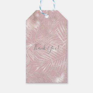 Étiquettes-cadeau Rose Gold Rose Botanique Feuilles De Palmier Tropi