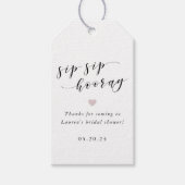 Étiquettes-cadeau Rose Gold rose Sip Sip Hooray Fête des mariées Fav (Devant)