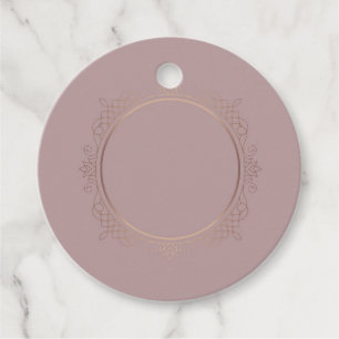 Étiquettes Cadeau Rose Gold Tendance Modèle Vierge Élégant