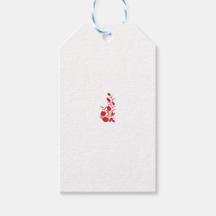 Étiquettes-cadeau Rose Madder, composition florale Thunderbird