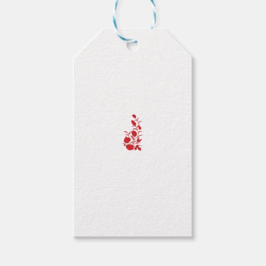 Étiquettes-cadeau Rose Madder, motif floral Thunderbird (Devant)