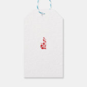 Étiquettes-cadeau Rose Madder, motif floral Thunderbird (Dos)