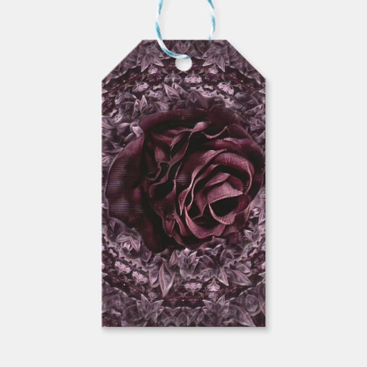 Étiquettes-cadeau Rose Mandala (Devant)