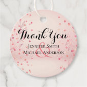 Étiquettes Cadeau Rose moderne Gold tendance Mariage budget (Devant)