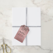Étiquettes-cadeau Rose moderne Gold tendance Mariage budget (Avec de la ficelle)