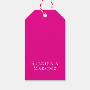 Étiquettes-cadeau Rose Moderne Minimaliste Tendance Votre Nom