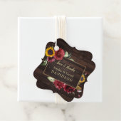 Étiquettes Cadeau Rose moderne Sunflower Gold Mariage (En situation)