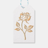 Étiquettes-cadeau Rose or simple (Devant)