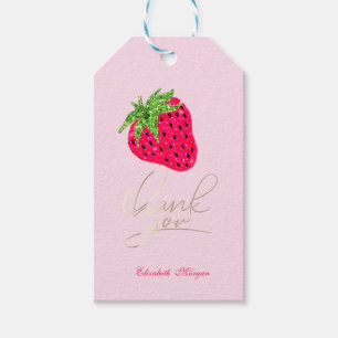 Étiquettes-cadeau Rose Pailleté Fraise Froid