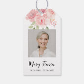 Étiquettes-cadeau Rose - Paquet de semences - Funérailles commémorat (Dos)