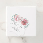 Étiquettes Cadeau Rose Poussiéreuse Floral Élégant Merci (En situation)