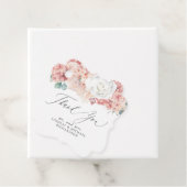 Étiquettes Cadeau Rose poussiéreux Pêcher Floral Élégant Merci (En situation)