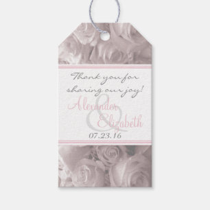 Étiquettes-cadeau Rose romantique Mariage de la clientèle Favoriser