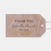 Étiquettes-cadeau Rose rose pâle Merci Mariage (Devant (Horizontal))