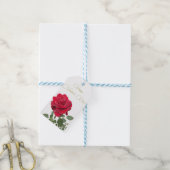 Étiquettes-cadeau Rose rouge - fête de l'amour - Saint Valentin (Avec de laficelle)