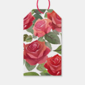 Étiquettes-cadeau Rose rouge Floral Mariage formel Faveur (Devant)