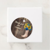 Étiquettes Cadeau Rose Russe Sunflower Bottes Merci (En situation)