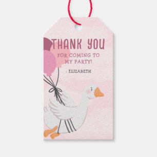 Étiquettes-cadeau Rose Silly Goose Anniversaire Favoriser