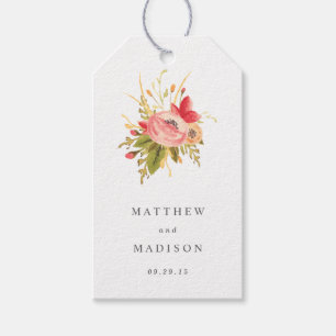Étiquettes-cadeau Rose vintage Balises Cadeaux Mariages