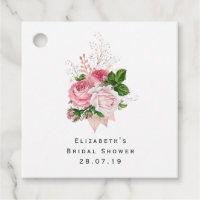Rose vintage chic floral et damassé