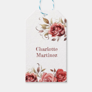 Étiquettes-cadeau roses de printemps rose pour une boutique de fleur